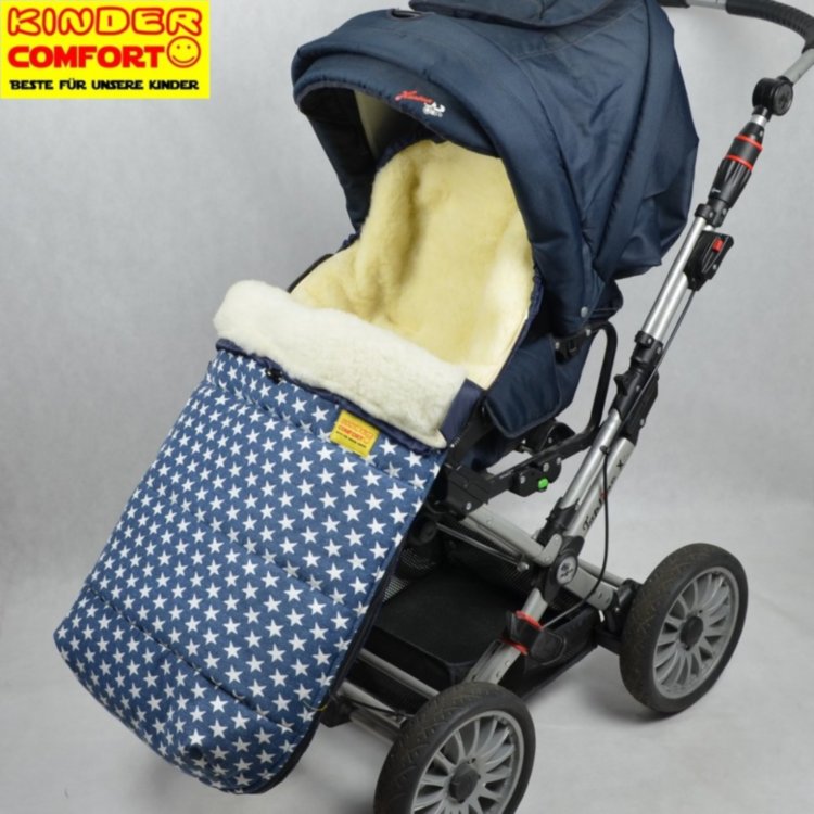 Конверт на овчине Kinder Comfort Drive Fashion Marineblau Sterne