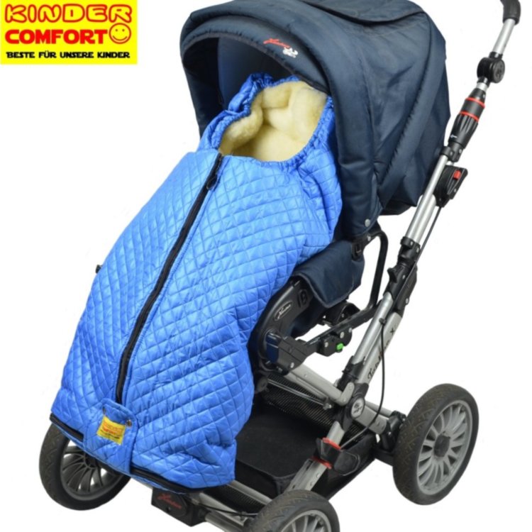 Конверт на овчине Kinder Comfort Arctic Fashion Himmelblau