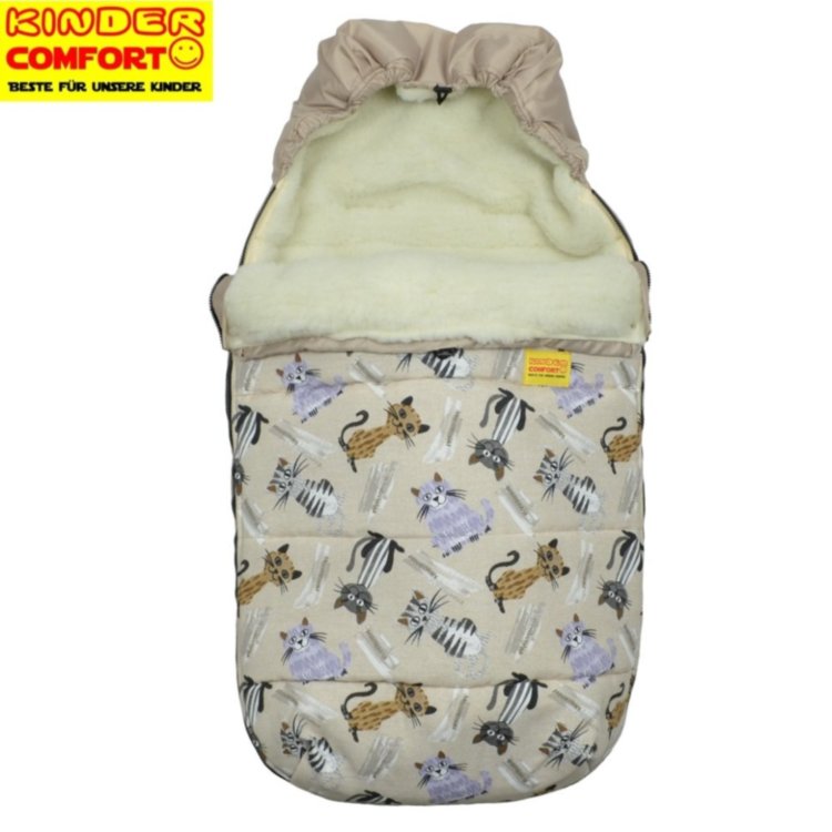 Конверт на овчине Kinder Comfort Drive Fashion Beige Katzen Конверт на овчине Kinder Comfort Drive Fashion Beige Katzen