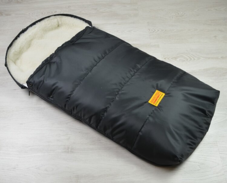 Конверт на овчине Kinder Comfort Drive Schwarz (чёрный)