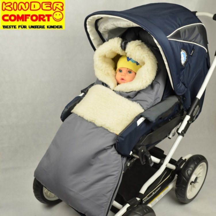 Конверт на овчине Kinder Comfort Grand Grau (серый)