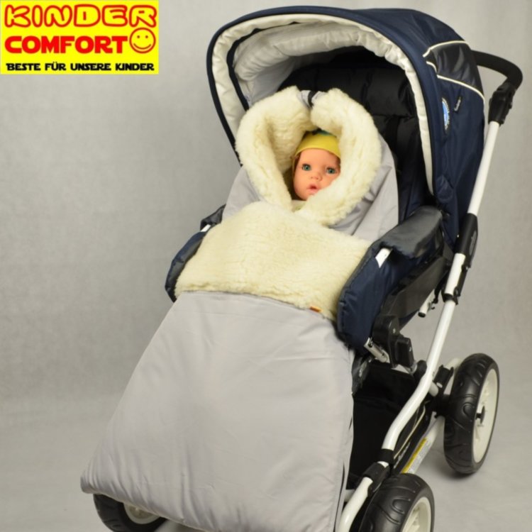 Конверт на овчине Kinder Comfort Grand Silber (серебристый)