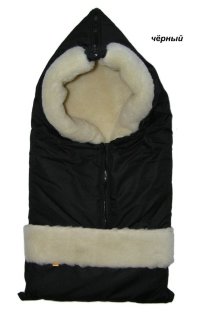 Конверт на овчине Kinder Comfort Smart Schwarz (чёрный)