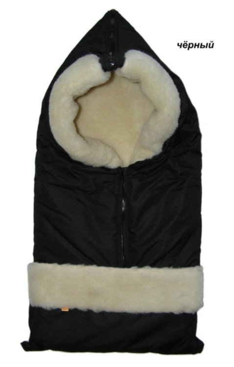 Конверт на овчине Kinder Comfort Smart Schwarz (чёрный)